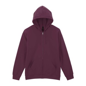 GILDAN SOFTSTYLE cipz�ras kapucnis pol�rpul�ver, Maroon