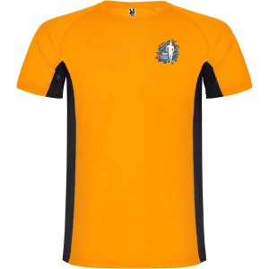 Shanghai rvid ujj frfi sportpl, fluor orange, solid black (T-shirt, pl, kevertszlas, mszlas)