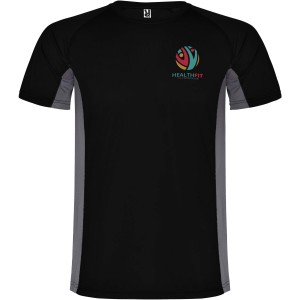 Shanghai rvid ujj frfi sportpl, solid black, dark lead (T-shirt, pl, kevertszlas, mszlas)