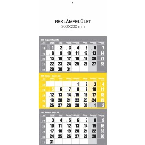 Spedit�r (12 lapos), k�l�n fejlappal, s�rga